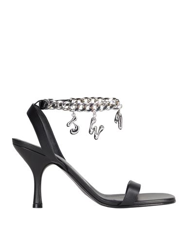 Jw Anderson Black Charms Sandals In Black