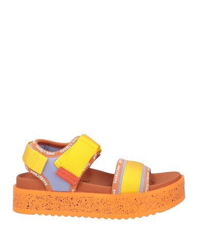 See By Chloé Woman Sandals Yellow Size 8 Textile Fibers In Yellow
