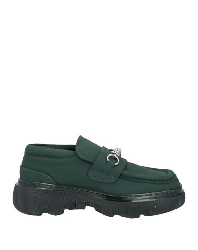 Burberry Woman Loafers Deep Teal Size 8 Leather In Green