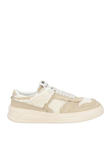 Msgm Man Sneakers Beige Size 9 Textile Fibers In Beige