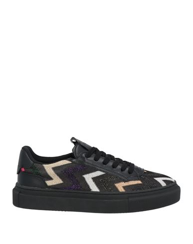 Missoni Man Sneakers Black Size 9 Textile Fibers In Black