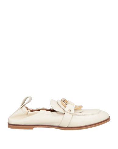See By Chloé Woman Loafers Ivory Size 7 Goat Skin In White