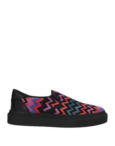 Missoni Man Sneakers Black Size 9 Textile Fibers In Black