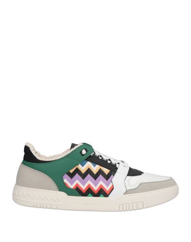 Missoni Man Sneakers Dark Green Size 13 Textile Fibers In Green