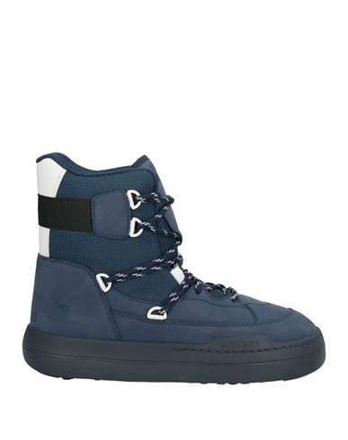 Moon Boot Mb Park Sneaker Boot Man Ankle Boots Blue Size 9 Polyurethane, Polyester In Blue