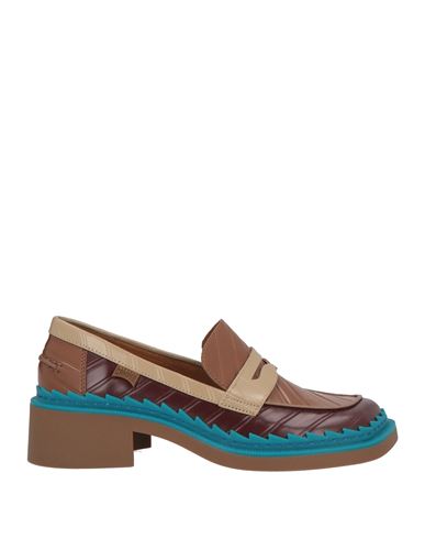 Shop Camper Woman Loafers Burgundy Size 9 Leather In Red