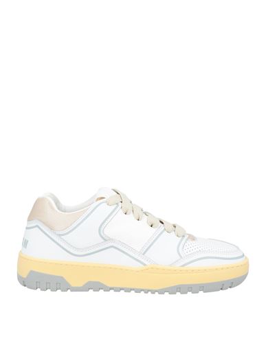 Msgm Woman Sneakers Cream Size 7 Leather In White