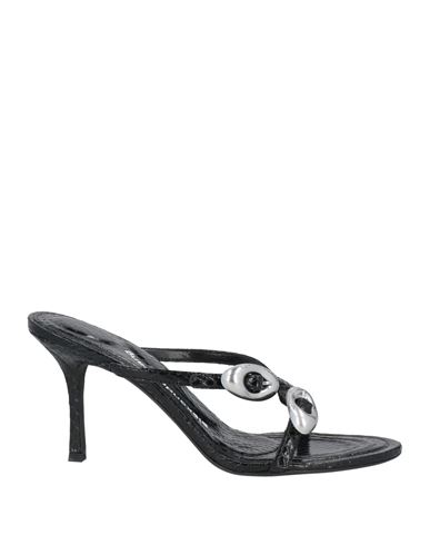 Alexander Wang Woman Sandals Black Size 8 Leather In Black