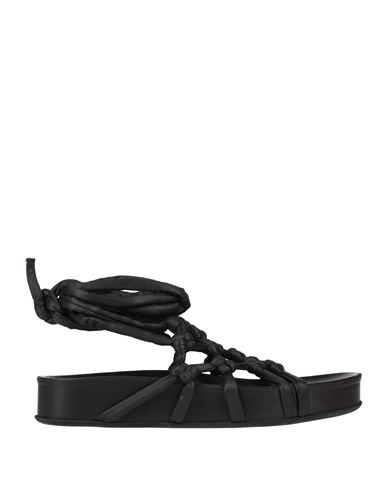 Patrizia Bonfanti Woman Sandals Black Size 8 Textile Fibers