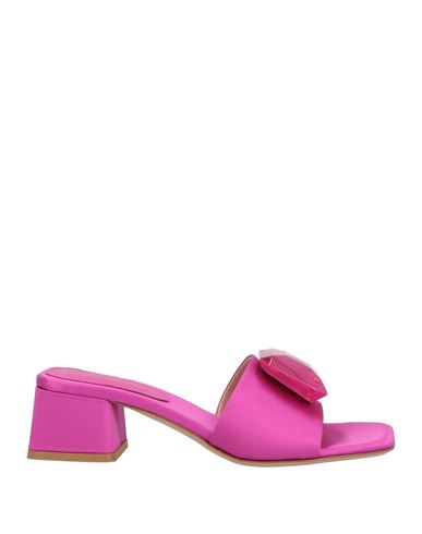 Gianvito Rossi Woman Sandals Fuchsia Size 6 Textile Fibers In Pink