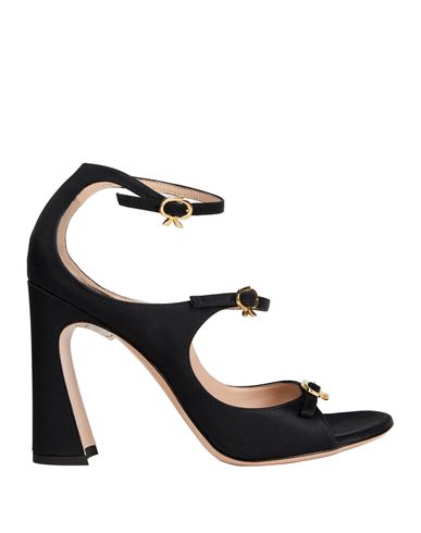 Gianvito Rossi Woman Sandals Black Size 6 Textile Fibers In Black