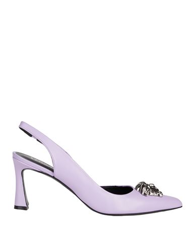 Versace Woman Pumps Lilac Size 8 Calfskin In Purple