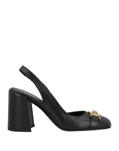 Versace Woman Pumps Black Size 8 Calfskin