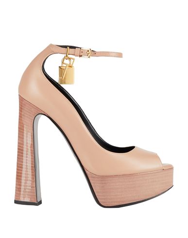 Tom Ford Woman Pumps Light Brown Size 10 Calfskin In Pink