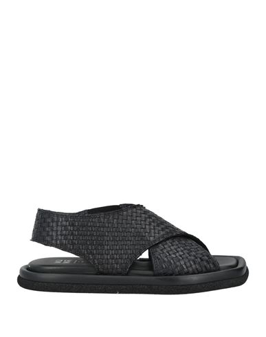 Moma Woman Sandals Black Size 8 Leather In Black