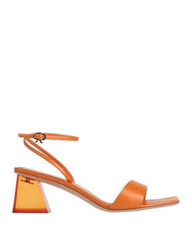 Gianvito Rossi Woman Sandals Orange Size 6.5 Leather In Orange