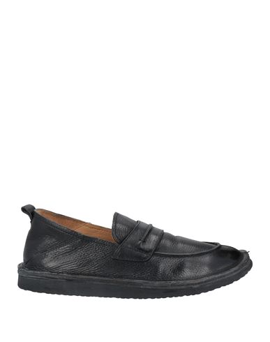 Moma Grained-leather Penny Loafers In Black