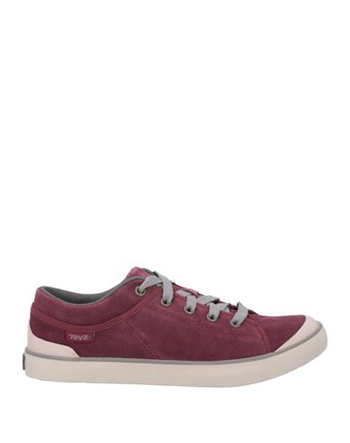 Teva Woman Sneakers Burgundy Size 10 Leather In Red