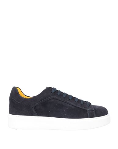 Doucal's Man Sneakers Midnight Blue Size 9 Leather In Blue