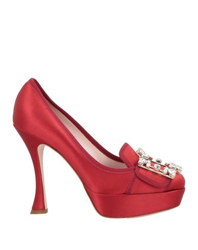 Roger Vivier Woman Pumps Red Size 8 Textile Fibers In Red