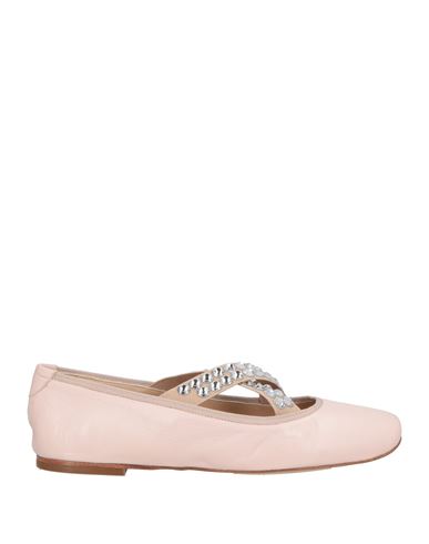 Casadei Woman Ballet Flats Light Pink Size 7 Leather In Neutral