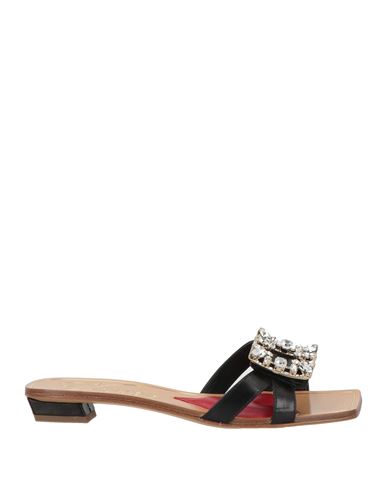 Roger Vivier Woman Sandals Black Size 6 Calfskin In Black
