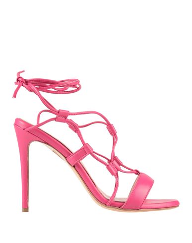 By A. Woman Sandals Fuchsia Size 6.5 Leather In Pink
