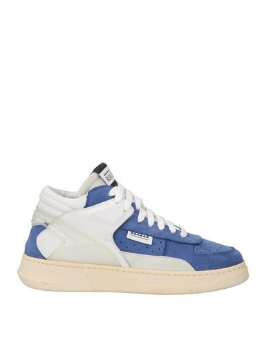 Run Of Woman Sneakers Blue Size 9 Leather, Rubber In Blue
