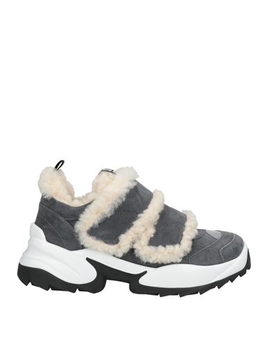 Sergio Rossi Woman Sneakers Lead Size 8 Shearling In Multi