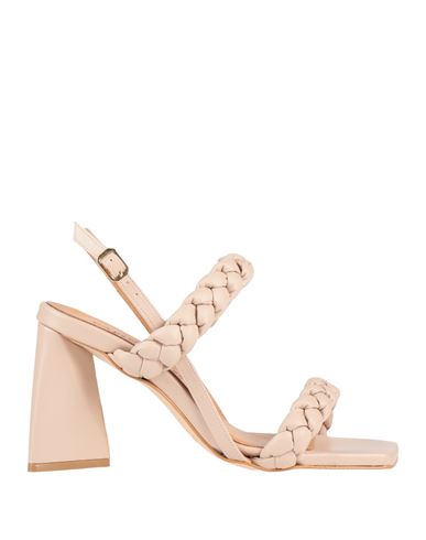 Cafènoir Woman Sandals Beige Size 6 Textile Fibers In Beige