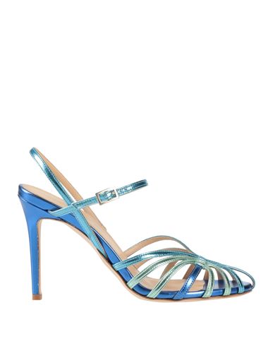 Shop Semicouture Woman Sandals Azure Size 7 Synthetic Fibers In Blue