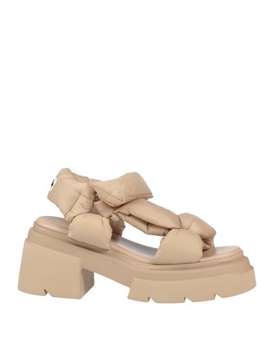 Elena Iachi Woman Sandals Beige Size 9 Textile Fibers