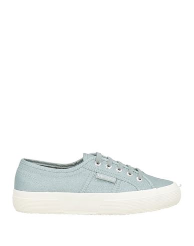 Superga Woman Sneakers Grey Size 7.5 Textile Fibers In Blue