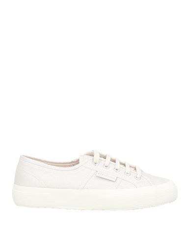 Superga Woman Sneakers Beige Size 7.5 Textile Fibers In White