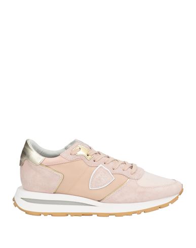 Philippe Model Woman Sneakers Light Pink Size 6 Leather, Textile Fibers In Pink