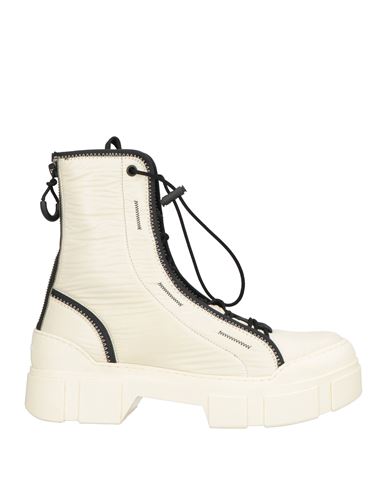 Vic Matie Vic Matiē Woman Ankle Boots Ivory Size 9 Textile Fibers In White