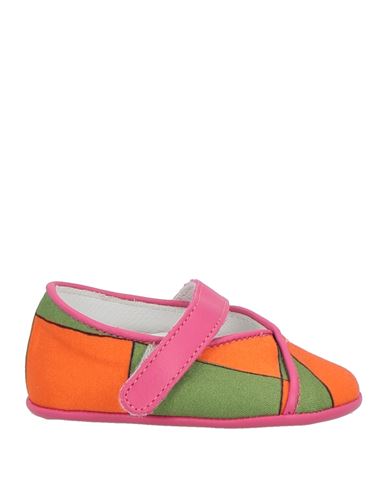 Pucci Newborn Girl Newborn Shoes Orange Size 3 Textile Fibers In Orange
