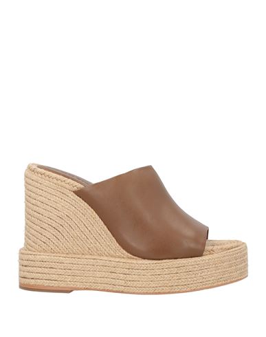 Paloma Barceló Woman Espadrilles Brown Size 7 Leather