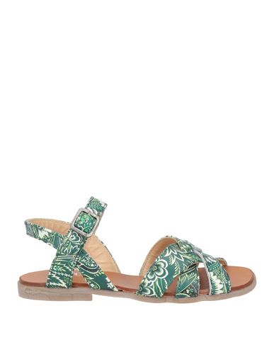 Etro Woman Sandals Green Size 12c Leather In Green