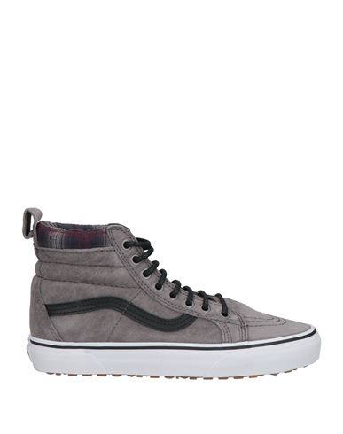 Vans Woman Sneakers Grey Size 8 Leather In Grey