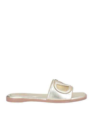 Valentino Garavani Woman Sandals Platinum Size 10 Leather In Gray