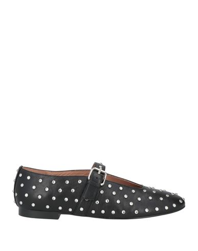 Bibi Lou Woman Ballet Flats Black Size 10 Leather In Black