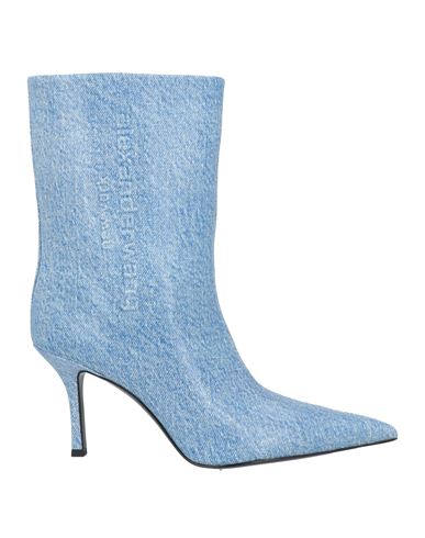 Alexander Wang Blue Leather Delphine Boots In Blue