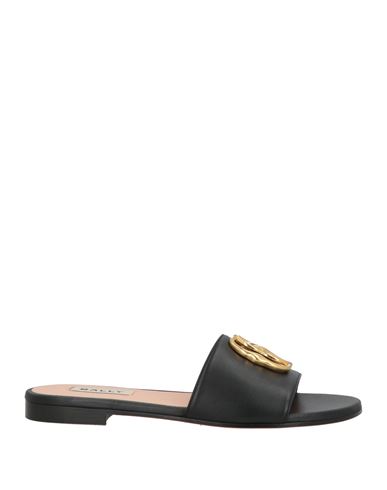 Bally Woman Sandals Black Size 7.5 Lambskin In Black