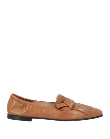 Pomme D'or Woman Loafers Tan Size 8 Leather In Brown