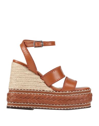Castaã±er Castañer Woman Espadrilles Brown Size 7.5 Leather