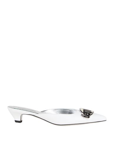 Dsquared2 Woman Mules & Clogs White Size 6.75 Calfskin In White