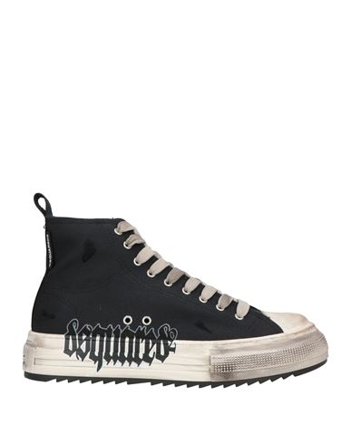 Dsquared2 Man Sneakers Black Size 9 Textile Fibers In Black