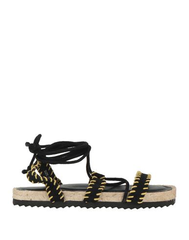 Colors Of California Woman Espadrilles Black Size 7 Leather In Black