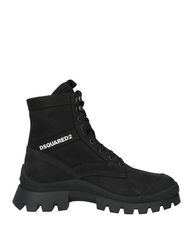 Dsquared2 Man Ankle Boots Black Size 9 Leather, Textile Fibers In Black